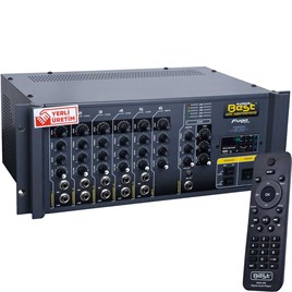 BEST FUGA 300W 6 Kanal Power Mikser Anfi iç-dış Anahtar ECHO-USB